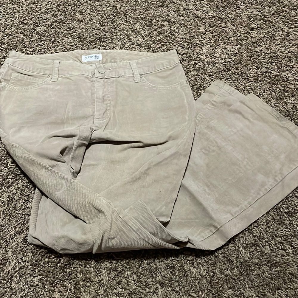 Corduroy pants.